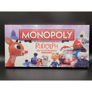 Rudolph Red Nosed Reindeer Monopoly Collectors Edition Hasbro 2012 USAOPOLY NOS